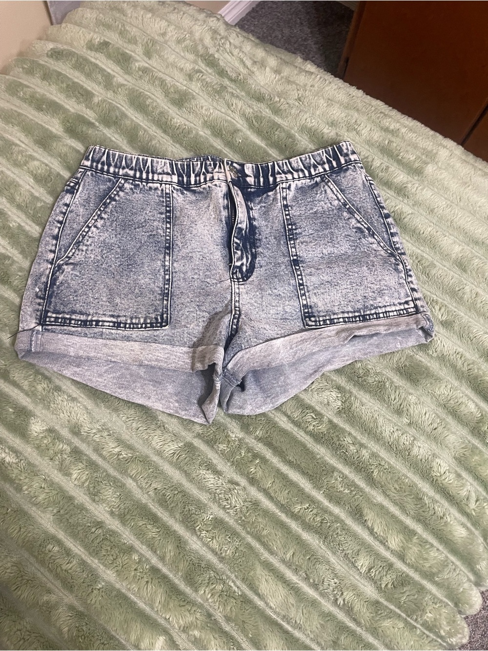 wild fable Acid Wash Denim Shorts in Light Blue